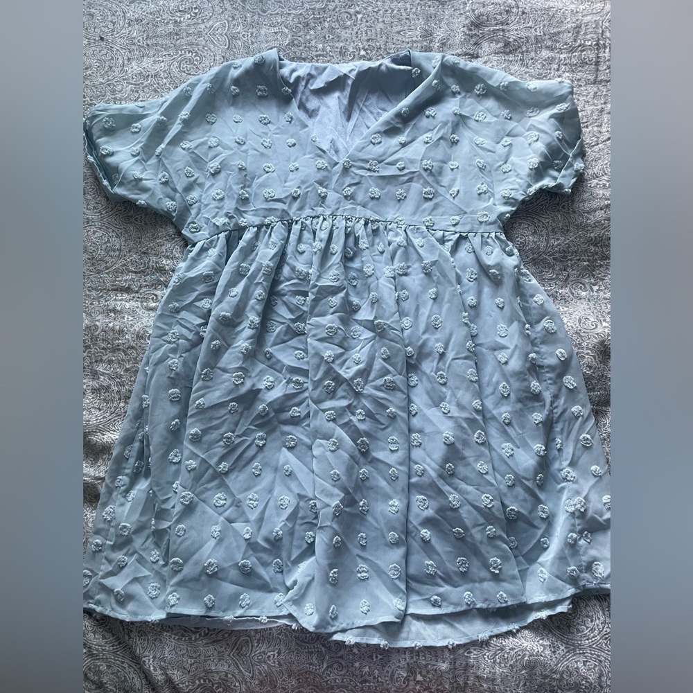 Textured Dot Mini Dress